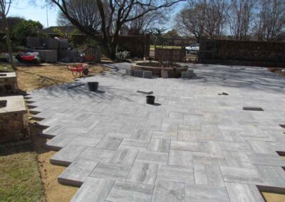 Irene Residential House Driveway With Urban Large Flagstones Packed In A Herringbone Style 8