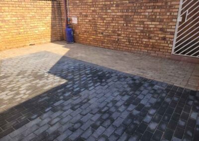 Highveld Patio And Backyard Paved Using Bevel Black