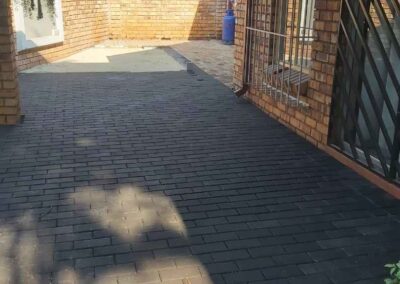 Highveld Patio And Backyard Paved Using Bevel Black 3