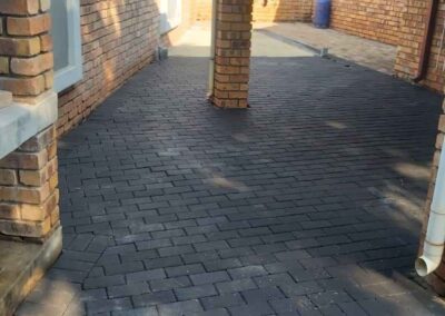 Highveld Patio And Backyard Paved Using Bevel Black 4