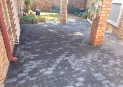 Highveld Patio And Backyard Paved Using Bevel Black 9