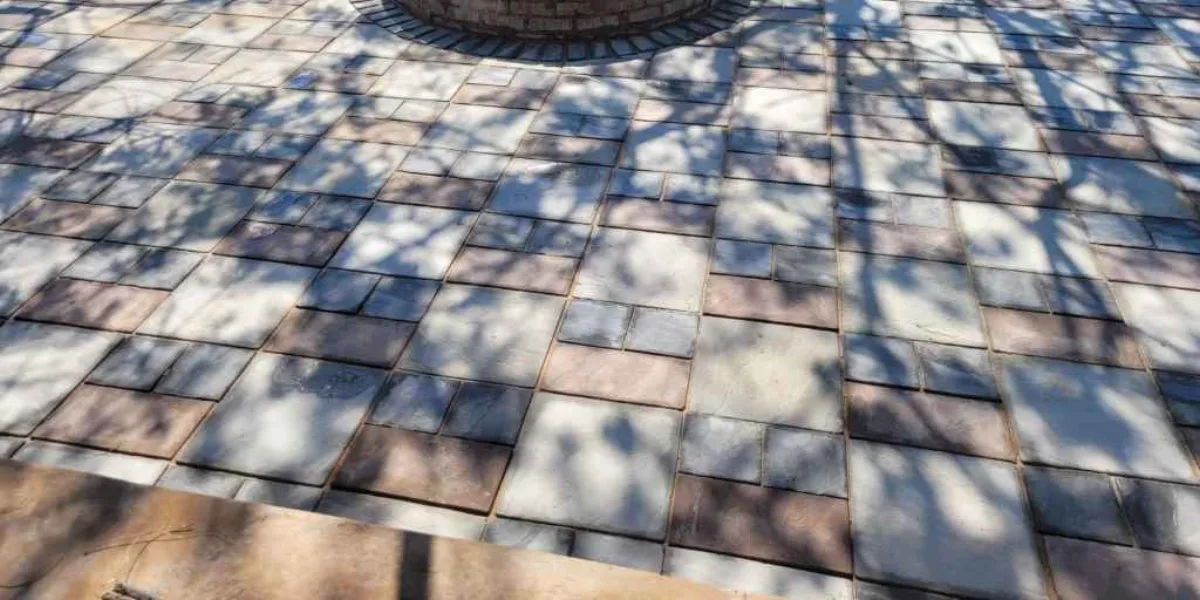 Patio & Entertainment Area Paving | Pretoria Paving 11 Paved gathering area with a circular brick ring built into the field, at a property in Derdepoort, Pretoria